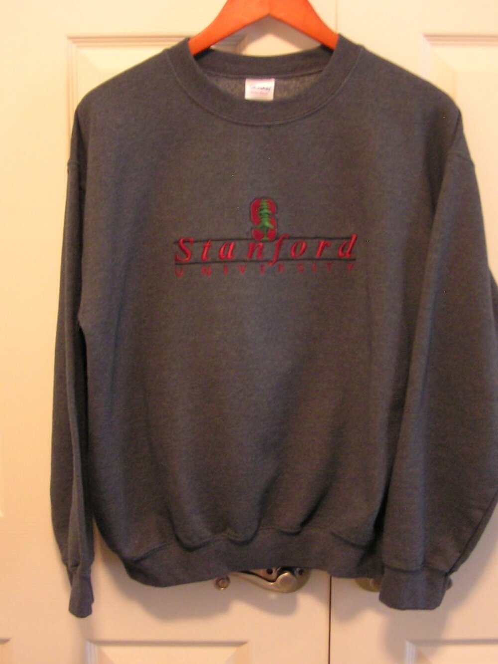 Stanford Charcoal Grey Embroidered Women's Sweatshirt
